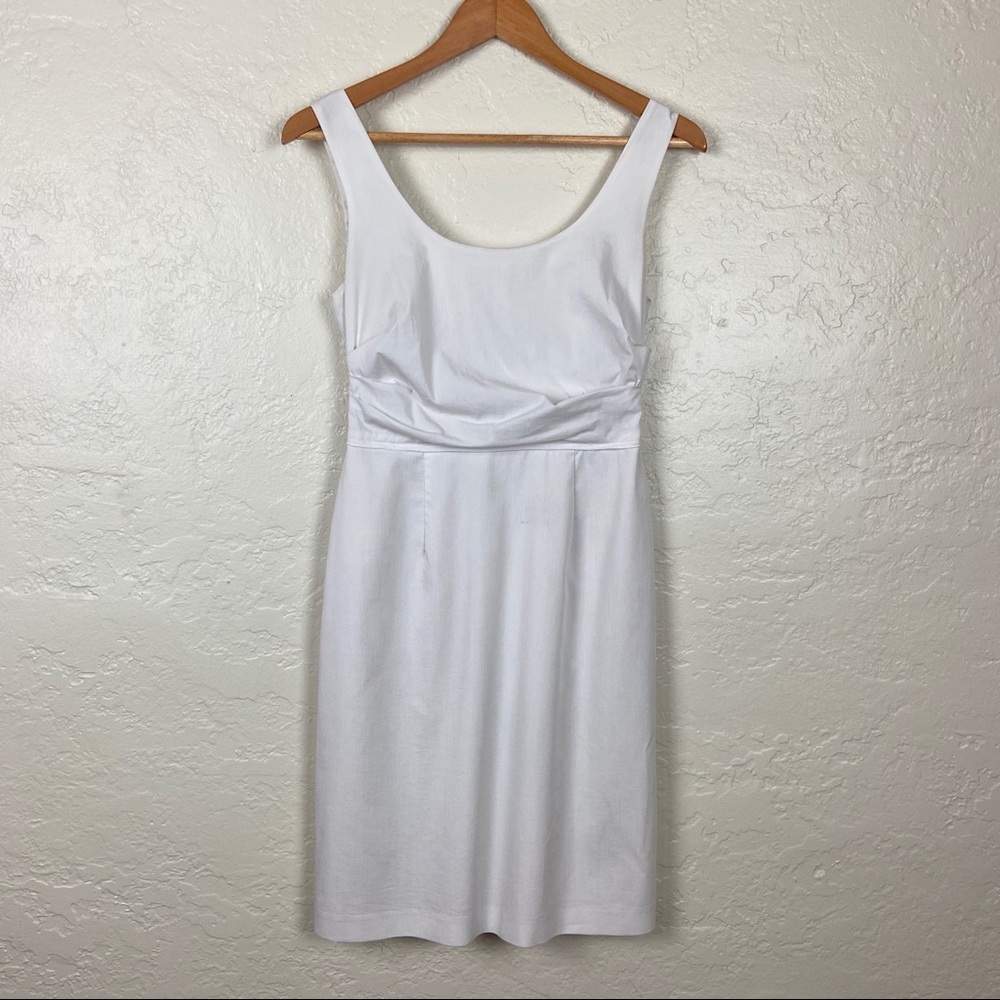 Tahari Cotton White Pencil Dress Size 2